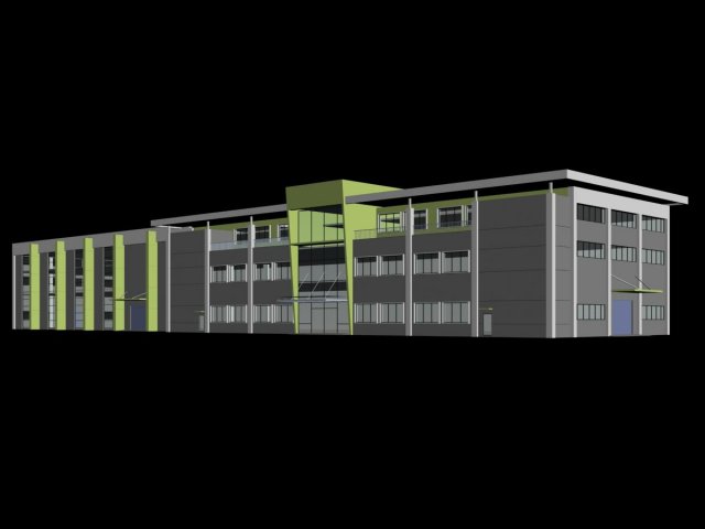 factory building 024 3D Model .c4d .max .obj .3ds .fbx .stl .blend 