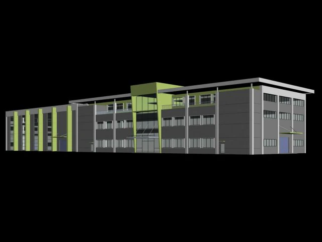 factory building 024 3D Model .c4d .max .obj .3ds .fbx .stl .blend 