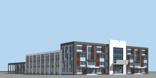 factory building 025 Modelo 3D .c4d .max .obj .3ds .fbx .stl .blend 
