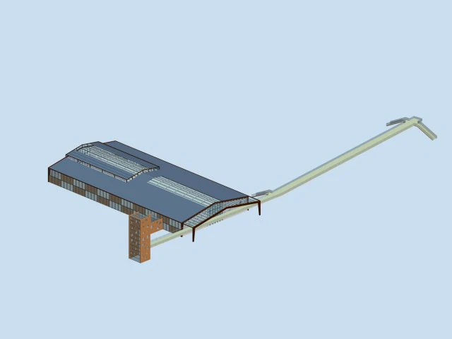 factory building 032 3D Model .c4d .max .obj .3ds .fbx .stl .blend 