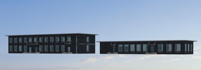 factory building 033 3D Модель .c4d .max .obj .3ds .fbx .stl .blend 