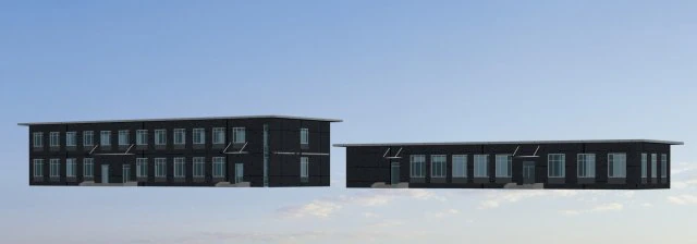 factory building 033 3D Model .c4d .max .obj .3ds .fbx .stl .blend 