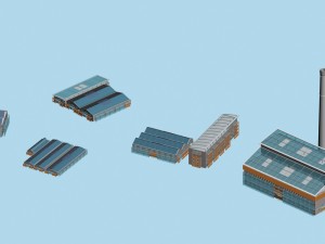 factory building 035 3D 模型