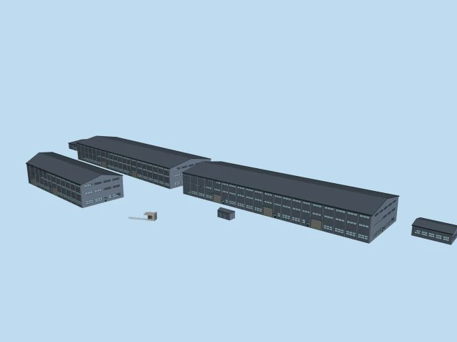 factory building 036 3D Model .c4d .max .obj .3ds .fbx .stl .blend 