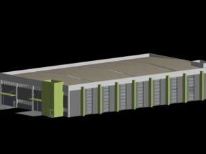 Budynek fabryczny 037 Model 3D