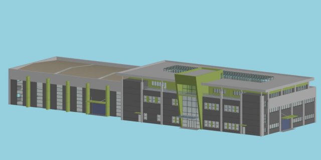 factory building 038 3Dモデル .c4d .max .obj .3ds .fbx .stl .blend 