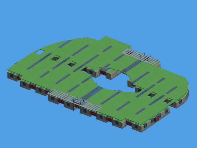 factory building 040 3D Model .c4d .max .obj .3ds .fbx .stl .blend