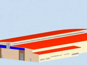 Budynek fabryczny 042 Model 3D