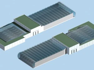 edificio de la f&aacute;brica 044 Modelo 3D