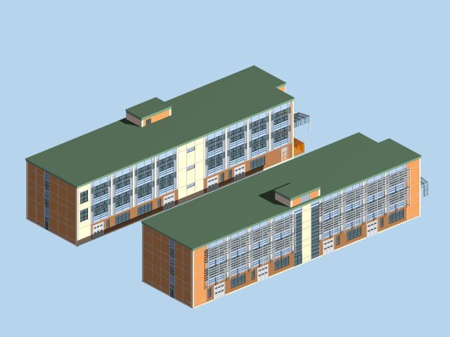 factory building 046 3D 모델 .c4d .max .obj .3ds .fbx .stl .blend 