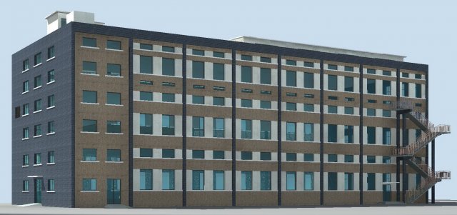 factory building 049 Modèle 3D .c4d .max .obj .3ds .fbx .stl .blend 