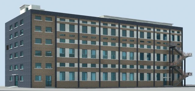 factory building 049 3D Model .c4d .max .obj .3ds .fbx .stl .blend 