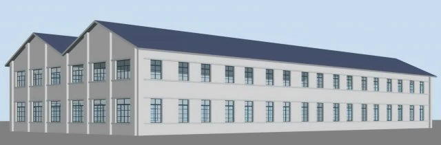 factory building 052 3D Model .c4d .max .obj .3ds .fbx .stl .blend 