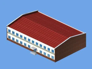 factory building 053 3D Model
