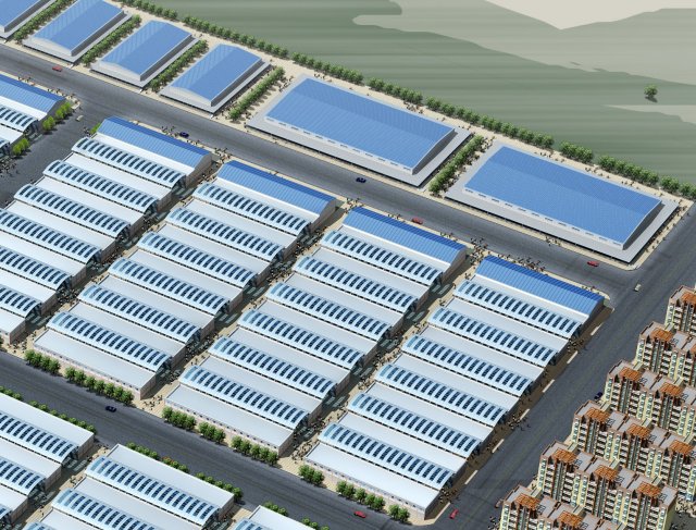factory building 060 Model 3D .c4d .max .obj .3ds .fbx .stl .blend 