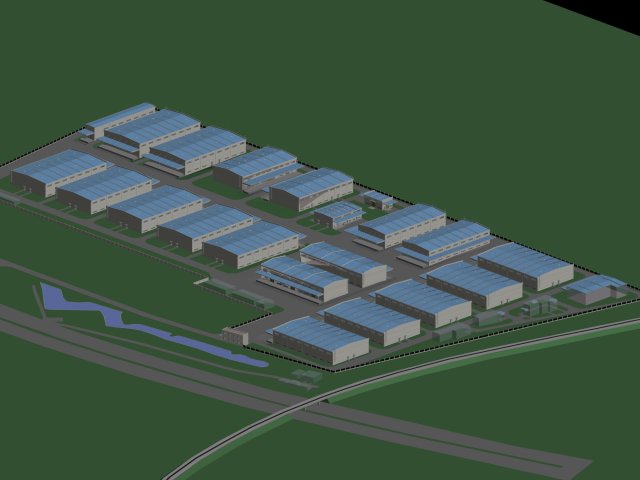 factory building 001 3D 模型 .c4d .max .obj .3ds .fbx .stl .blend