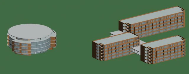 school building 001 3D Model .c4d .max .obj .3ds .fbx .stl .blend 
