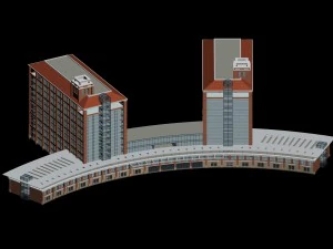 학교 건물 004 3D 모델