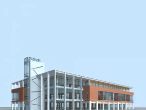 학교 건물 007 3D 모델