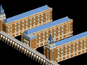 schoolgebouw 013 3D Model