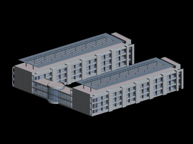 school building 015 3Dモデル .c4d .max .obj .3ds .fbx .stl .blend 