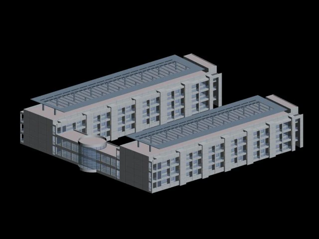 school building 015 3D Model .c4d .max .obj .3ds .fbx .stl .blend 