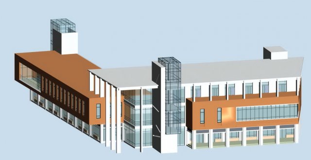 school building 017 3D 모델 .c4d .max .obj .3ds .fbx .stl .blend 