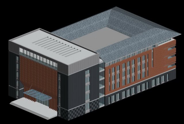 school building 022 3D Модель .c4d .max .obj .3ds .fbx .stl .blend 