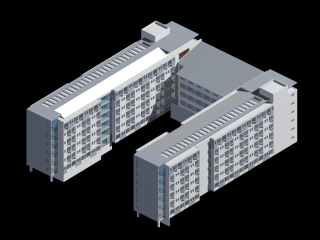 school building 024 Modelo 3D .c4d .max .obj .3ds .fbx .stl .blend 