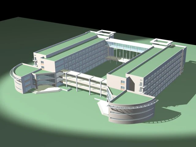 school building 031 3D Model .c4d .max .obj .3ds .fbx .stl .blend 