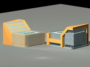 edificio scolastico 035 Modello 3D