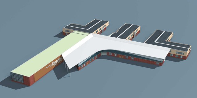 school building 036 Modelo 3D .c4d .max .obj .3ds .fbx .stl .blend 