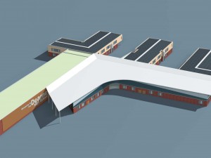 school building 036 3D Model