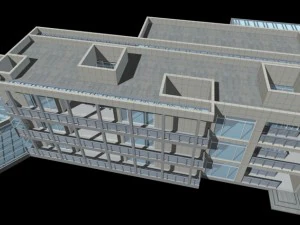 budynek szkoły 042 Model 3D