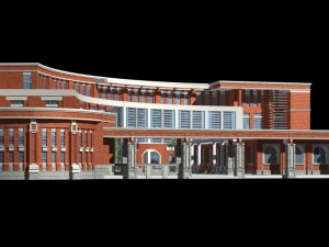 school building 047 Modèle 3D