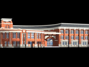 school building 048 3D Model