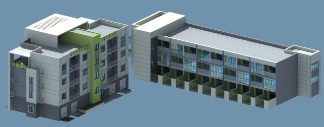 school building 058 3D-Modell .c4d .max .obj .3ds .fbx .stl .blend 
