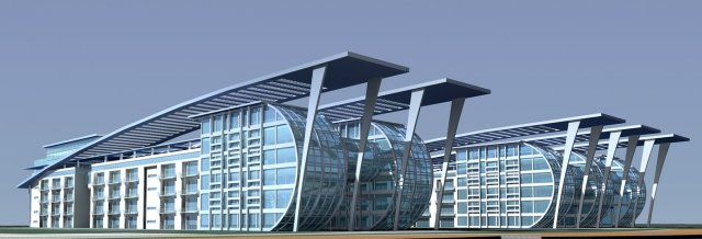 school building 059 3D Model .c4d .max .obj .3ds .fbx .stl .blend 