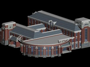 विद्यालय भवन 060 3D मॉडल