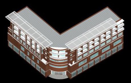 school building 071 3D Model .c4d .max .obj .3ds .fbx .stl .blend 