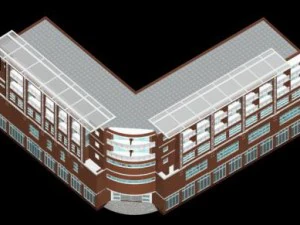 학교 건물 071 3D 모델