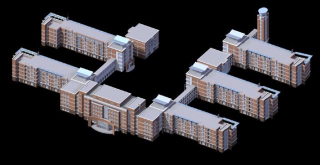 school building 076 3Dモデル .c4d .max .obj .3ds .fbx .stl .blend 