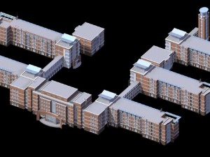 school building 076 3D Model