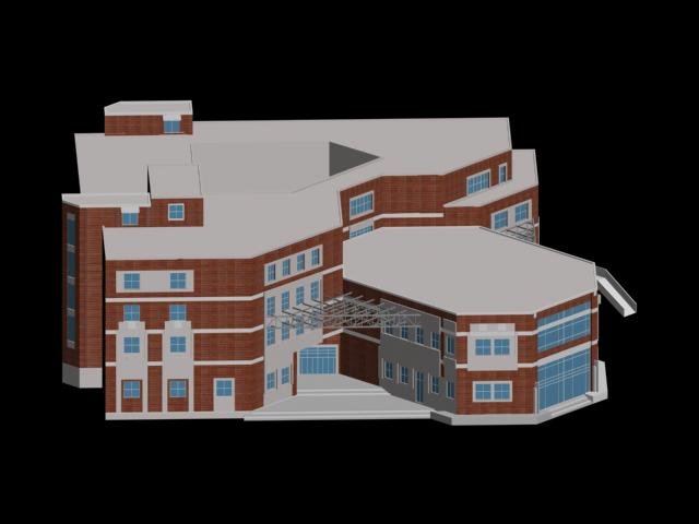 school building 077 Modèle 3D .c4d .max .obj .3ds .fbx .stl .blend 