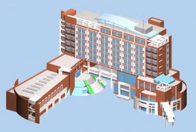 school building 079 3D Model .c4d .max .obj .3ds .fbx .stl .blend