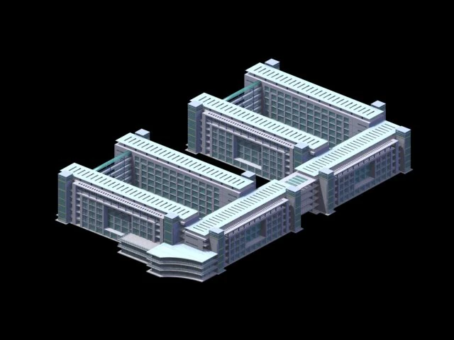school building 086 3D Model .c4d .max .obj .3ds .fbx .stl .blend 