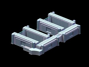 school building 086 3D Model