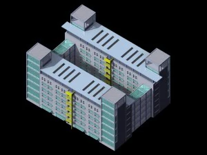 school building 087 3D Model