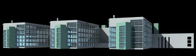 school building 089 3Dモデル .c4d .max .obj .3ds .fbx .stl .blend 