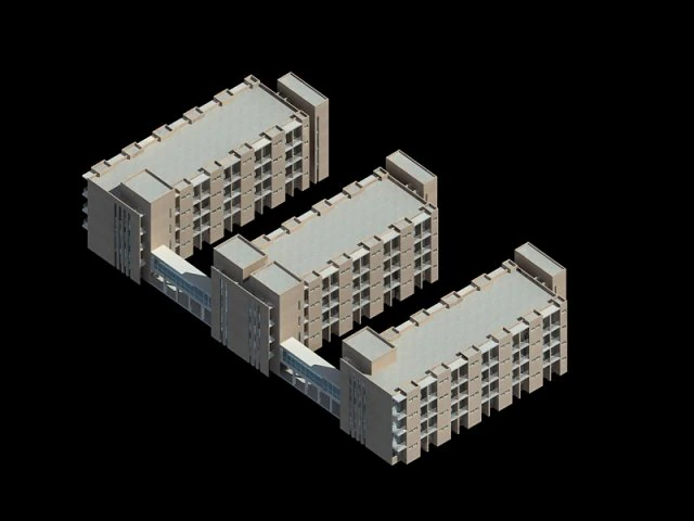 school building 090 3D Model .c4d .max .obj .3ds .fbx .stl .blend